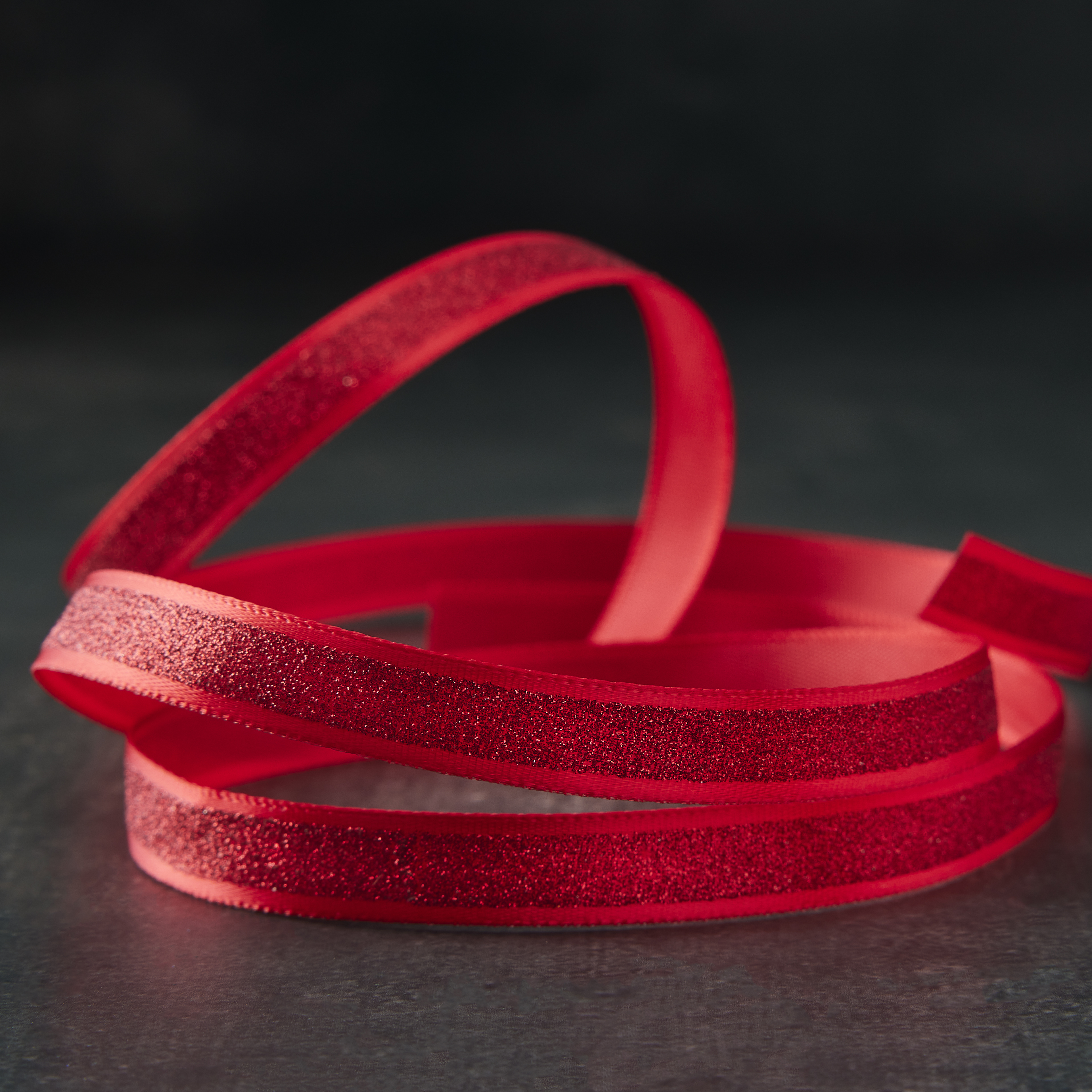 Morex Ribbon 7407 Nastro Con Glitter Rosso/Argento | 5,1 Cm X 50 M Con Bordo Cablato | Perfetto Per Fiocchi E Decorazioni